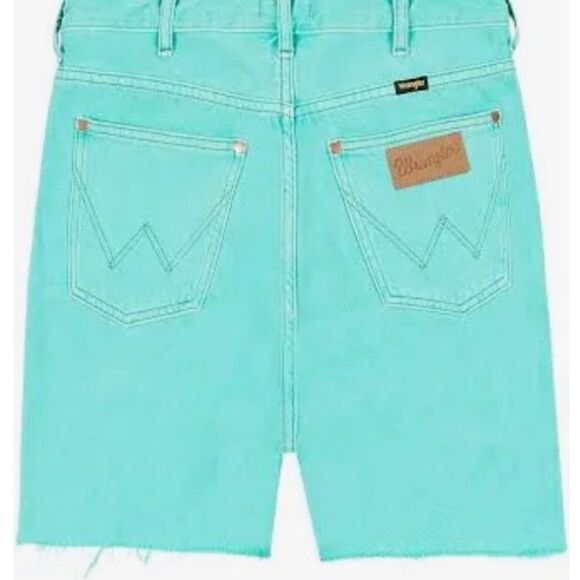 Wrangler Donna Regular Fit Cotton Denim Shorts Western Cowgirl Country Size W31 - Picture 3 of 14